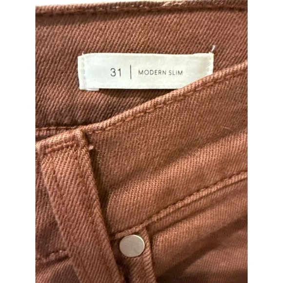 BLDWN Mens Modern Slim Jeans Brick Color Size 31 Cotton Blend, Pre-Owned - Picture 4 of 8